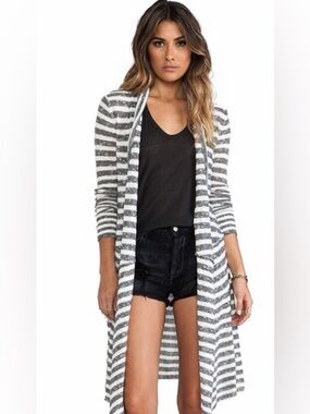 Free People Forget Me Not Striped Cardigan Size M